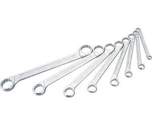 HAZET 610N/8 12-Point Traction Profile Polished Head Double Box-End Wrench Set - Chrome-Plated