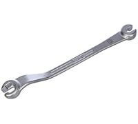 HAZET 612N-11 177.7 mm Hexagon Profile Brake Line Open Wrench - Chrome-Plated