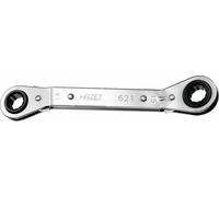 Hazet 621-14x15 Ratchet Ring Spanner 25° Angled, Chrome-Plated, 14x15mm