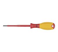 HAZET 810VDE-35 Slot Profile Screwdriver for Electricians with Protective Insulation and Burnished Tips - Multi-Colour