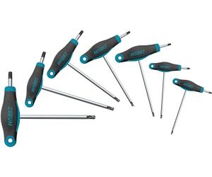 Hazet 829KKT/7 Angled Screwdriver Set Short and Long Blade for Flexible Use Torx Profile 7 Tools from Size T9 to T40 Dark Blue