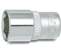 HAZET 850A-3/8 25 mm 6-Point Hexagon Traction Profile Socket - Chrome-Plated/Polished