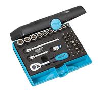 HAZET 853-2 1/4" Square Socket Set (35 Pieces) | 1/4 inch (6.3 mm) square hollow, drive 1/4 inch (6.3 mm) square hollow, 740 g, plastic box 165-S (1/9)