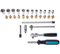 HAZET 854 Socket Set - Multi-Colour | 1/4 inch (6.3 mm) square hollow, drive 1/4 inch (6.3 mm) square hollow, length 185 mm, width 153 mm, height 52 mm, 1000 g