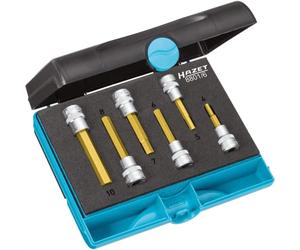 HAZET 8801/6 Screwdriver Socket Set - CVD-Tin Coated