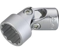 Hazet 880G Hinged Socket Spanner Insert Outer Double Hexagonal Traction Profile Spanner Size 18 Pack of 1 Chrome-Plated Polished, Silver, 880G-Z16