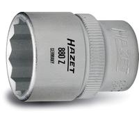 HAZET 880Z-13 27.5 mm 12-Point Traction Profile Socket - Chrome-Plated/Polished