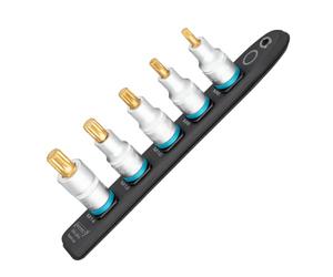 Hazet 990-SR/5 Smart Rail with Magnetic Base, 5 Slots, Drive: Square 12.5 mm (1/2 Inch), Output: Internal Multi-Tooth Profile XZN, Plastic Socket Spanner