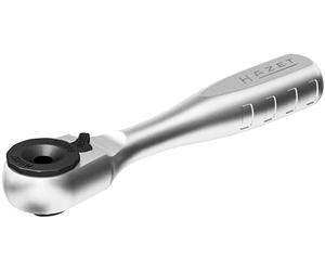 HAZET - Bit Reversible Ratchet 863MB I Solid Steel Reversible Ratchet for Bits I Output: Hexagonal 6.3 (1/4 Inch) Length: 90 mm I Chrome-Plated Handle I Made in Germany