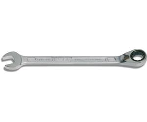 HAZET chiave ad anello a cricchetto 606-18, uscita: doppio esagono esterno, larghezza tra i piani: 18 mm, angolo di lavoro (5 gradi), strumento per lavori di avvitamento stretti su biciclette