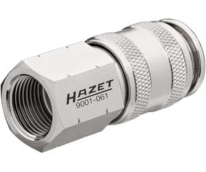 HAZET Compressed Air Quick Coupling 9001-061.3/8 Inch Internal Thread, Compatible with Various System Nipples, Durable and Durable, One-Handed Operation, for Air Connection Nipples