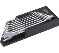 Hazet Double-Ended Wrench Set External Hex Profile 8 Pieces 450N/8RS