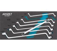 Hazet Double Ring Spanner Set External Double Hex Profile 7 Pieces 163-296/7