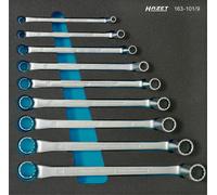 Hazet Double Ring Spanner Set External Double Hex Profile 9 Pieces 163-101/9