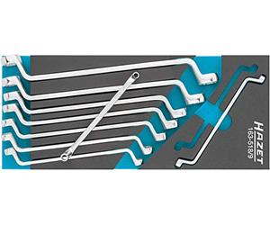 Hazet Double Ring Spanner Set (Outer Double Hex Traction Profile) 163-518/9