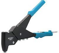 HAZET Hand Riveter 1963-2 I ES Tool for Blind Rivets, for Riveting Metal, Aluminium, Plastic and Leather - 360 Degree Rotating Rivet Head with Interchangeable Mouthpieces