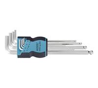 Hazet Offset Screwdriver Set | Output hexagon socket profile, chrome vanadium, nickel-plated, 432 g, extra long design, with ball head, plastic holder