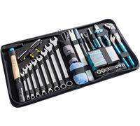 Hazet Premium leather case (flexible uses for household and workshop, including Hammer, pliers, combination spanner, bit set, 1/4 inch reversible ratchet, 64 tools) 1520/64