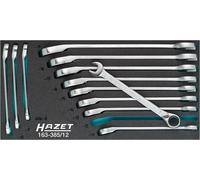 Hazet Ratchet Ring Spanner Set - Traction Profile 12 Pieces 163-385/12