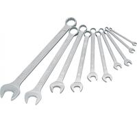 HAZET Ring And Open-End Wrench Set External Double Hex Profile 10-Piece 600NA/10