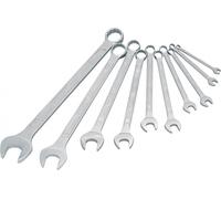 HAZET Ring And Open-End Wrench Set External Double Hex Profile 10-Piece 600NA/10