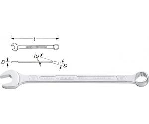 HAZET Ring Open-End Wrench Outer Double Hexagon Profile 600NA-1
