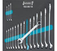 Hazet Ring Spanner Set External Double Hexagon Profile 18 Pieces 163-99/18