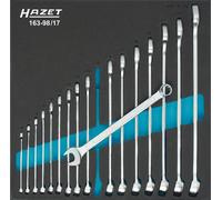 Hazet Ring Spanner Set - Traction Profile 17 Pieces 163-98/17