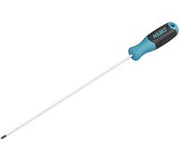 HAZET Screwdriver 811LG-T15, T15 Inner Torx Profile, 330 mm Long Round Blade, Non-Slip 3-Component Handle, high Power Transmission