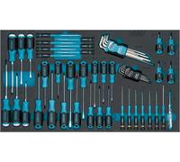 HAZET Screwdriver Set 163-527/56N 56 Pieces 1.5-10mm PH00-PH2 T5-T40 Slotted Phillips Inner Torx and Hexagonal Includes Impact Cap Screwdriver, Angle Wrench
