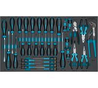 HAZET Screwdriver Set 163-604/34N 34-Piece PH00-PH2, T8H-T45H, Slotted, Phillips, Tamper Resistant TORX, Includes HEXAnamic Screwdriver, Pliers and Electronic Tools