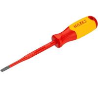 HAZET Screwdriver VDE 811KV-55, SW 1x5.5 mm profiled for Slots, with Protection Insulation up to 1000V, Protective Cap, Anti-roll Design, Color Coding.