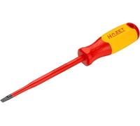 HAZET Screwdriver VDE 811KV-65, SW 1,2x6,5 mm Profile for Slots, with Protection Insulation up to 1000V, Impact Cap, Anti-roll Design, Color Code'.