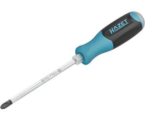 HAZET Screwdriver with Impact Cap 811S-PH3, SW PH3, Phillips Profile, 260 mm Length, Non-Slip Handle, Steel Impact Cap for Loosening Tight Screws