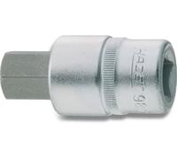Hazet 1/2-Inch 17 x 52 mm Hexagon Screwdriver Socket - Silver