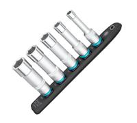 HAZET Smart-Rail 900LG-SR/5 I Magnetic Base with 5 Slots, Drive: Square 1/2 Inch, Output: External Hexagon I Flexible Plastic Socket Strip