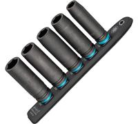 HAZET Smart-Rail 900Slg-SR/5 | Magnetic Base with 5 Slots, Drive: Square 12.5 mm (1/2 Inch), Output: External Hexagonal | Flexible Plastic Socket Strip for Socket Spanner