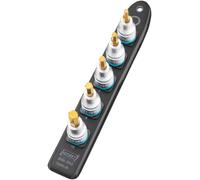 Hazet Smart-Rail 986K-SR/5 | Magnetic Base with 5 Slots, Drive: Square 12.5 mm (1/2 Inch), Output: Inner Hexagonal Profile | Plastic Socket Strip for Socket Spanner