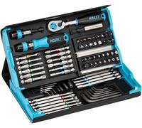 HAZET Smartcase Set di bit 2200SC-31, 73 pezzi, attacco: esagono 6,3 (1/4 di pollice), Massimo Numero di utensili nel minimo spazio per UNA Migliore visione d'insieme, Set di utensili pieghevole