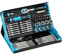 HAZET Smartcase set di bit 2200SC-32, 59 pezzi, azionamento: esagono 6,3 (1/4 di pollice), numero particolarmente elevato di utensili nello spazio più piccolo per una visione d'insieme ottimale