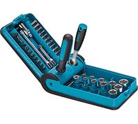 Hazet SmartCase Socket and Bit Set 856-1HP I 38-Piece Nut Tool Set, Drive 4 and Hex 6.3 (1/4 Inch), Various Bits in Compact Tool Box