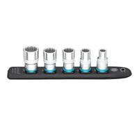 Hazet Smart-Rail 900Z-SR/5 | Magnetic Base with 5 Slots, Drive: Square 12.5 mm (1/2 inch), Output: External Double Hexagon | Plastic Socket Strip