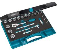 Hazet Socket Set 10mm 3/8" External-Hex-Traction Profile 22 Pieces