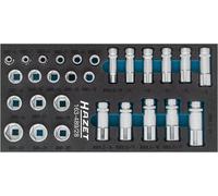Hazet Socket Set 10mm 3/8" External-Hex-Traction Profile 28 Pieces