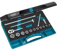 HAZET Socket Set 10Mm 3/8" External Hexagon Traction Profile 16-Piece