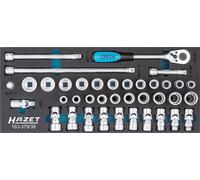 Hazet Socket Set 10mm 3/8" Traction Profile External Hex 38 Pieces 163
