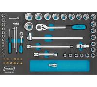 Hazet Socket Set 12.5mm 1/2" 6.3mm 1/4" 57 Pieces 163-118/57