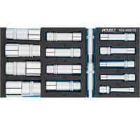 Hazet Socket Set 12.5mm 1/2" External Hex Traction Profile 15 Pieces