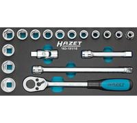 Hazet Socket Set 12.5mm 1/2" External Hex Traction Profile 18 Pieces
