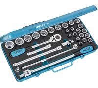 Hazet Socket Set 12.5mm 1/2" External-Hex-Traction Profile 30 Pieces